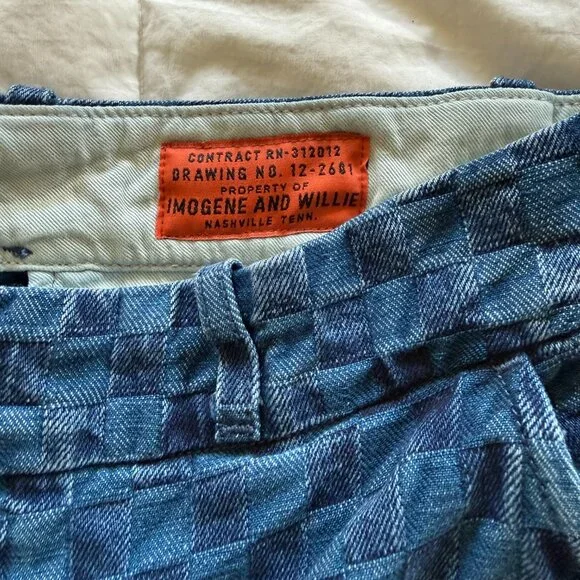 Imogene & Willie - Logan Washed Indigo Check Jean - Size 29 - Picture 7 of 14